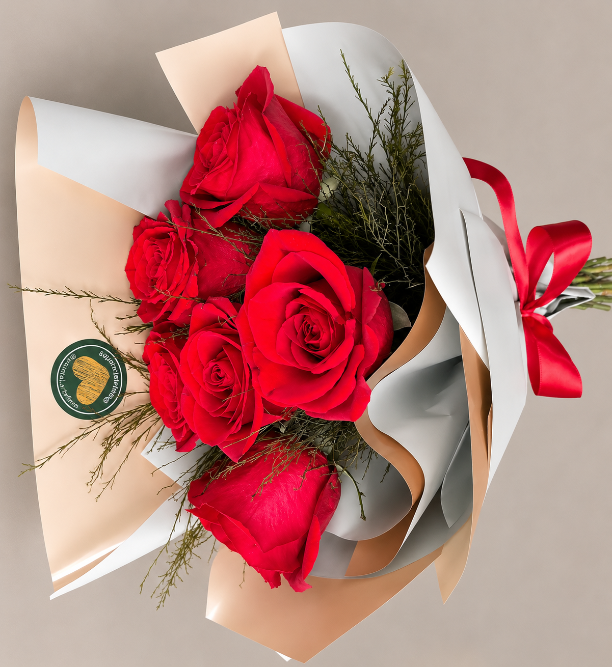 Buquê Paixão – 6 Rosas