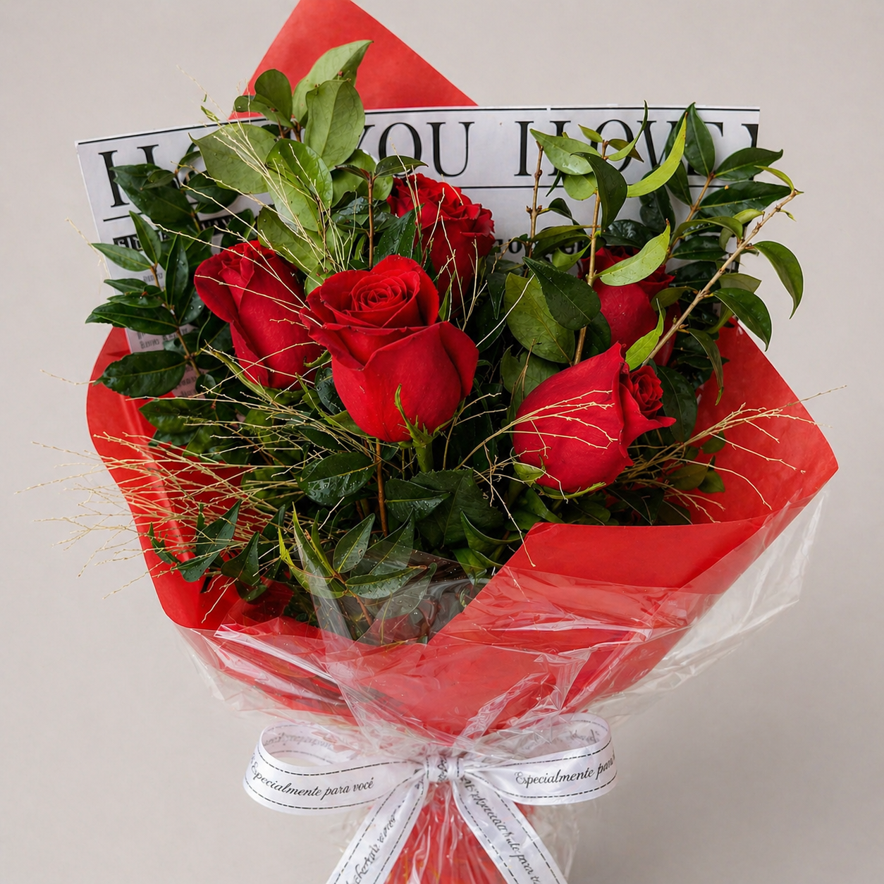 Buquê Paixão – 6 Rosas